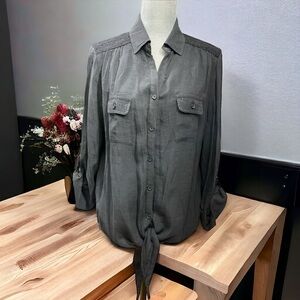 Westbound Women's Black lace Blouse Size L